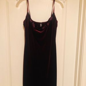 Velvet Cocktail Dress with beading